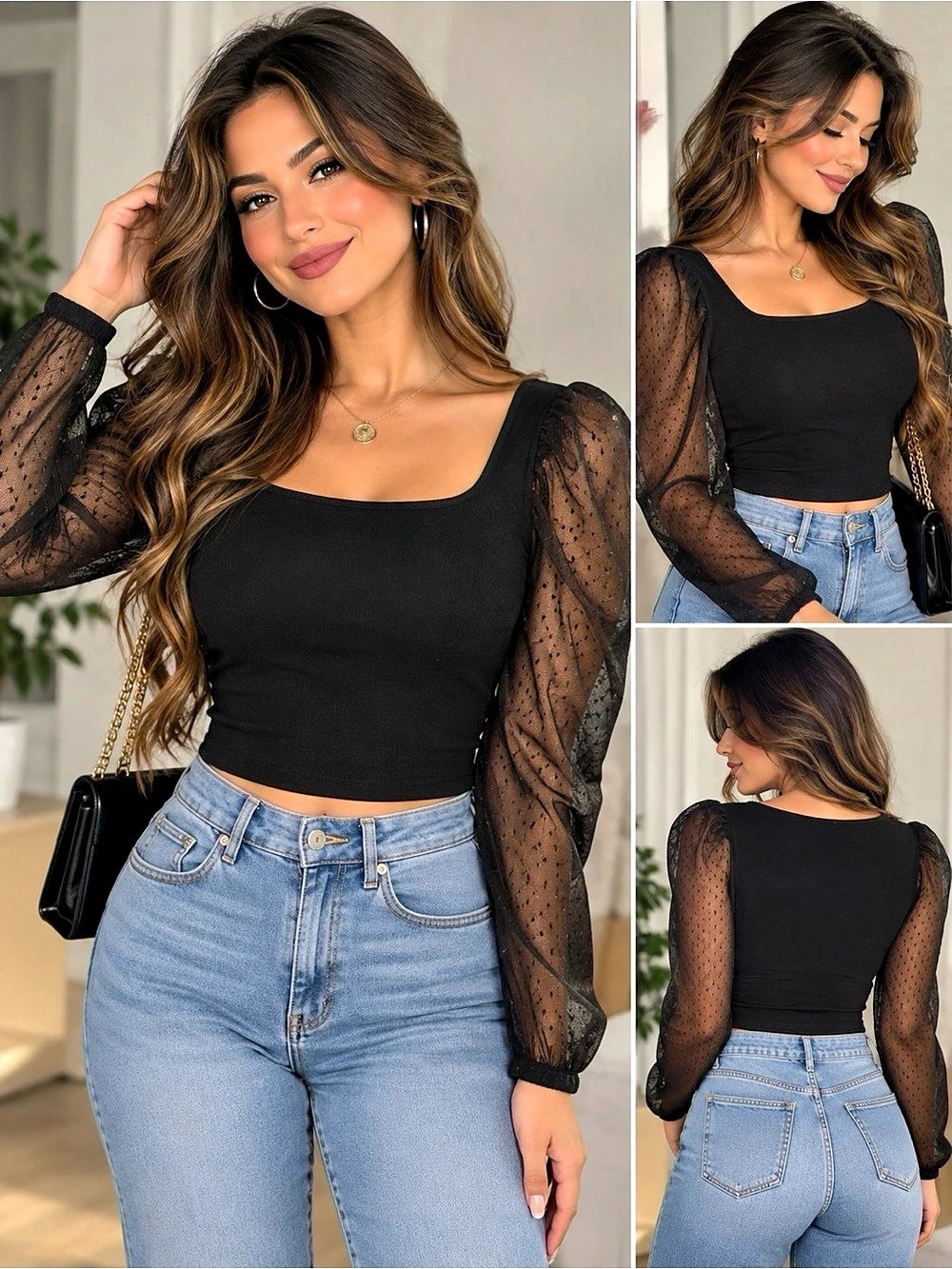 Long Sleeve Black Bodysuit Like New